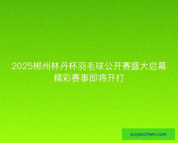 2025郴州林丹杯羽毛球公开赛盛大启幕精彩赛事即将开打