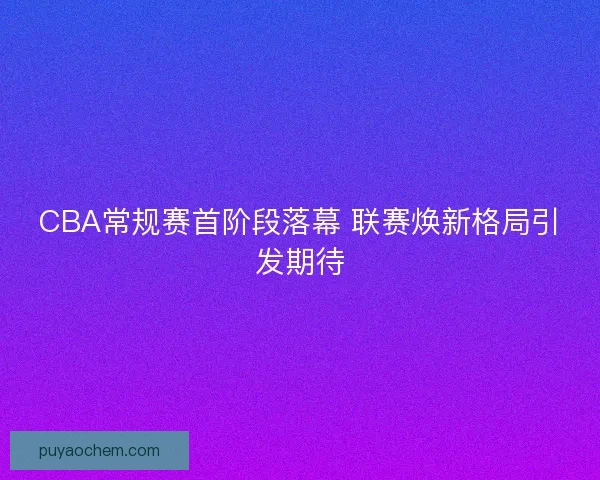 CBA常规赛首阶段落幕 联赛焕新格局引发期待 CBA常规赛首阶段落幕 联赛焕新格局引发期待